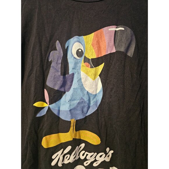 Uniqlo UT Kelloggs Froot Loops Toucan Graphic Tee Black M Cotton Crewneck Shirt - Picture 4 of 11